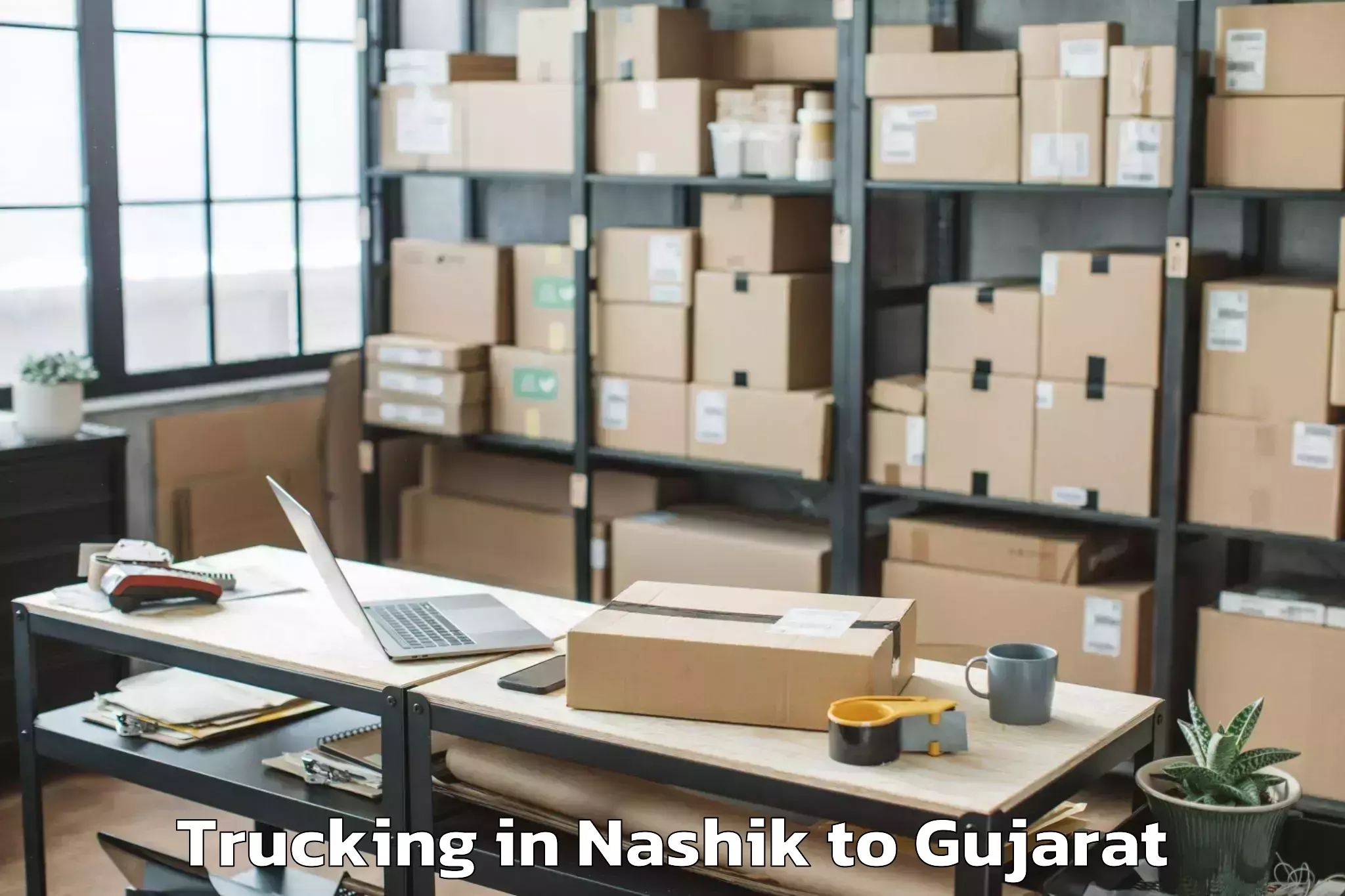 Book Nashik to Botad Trucking Online